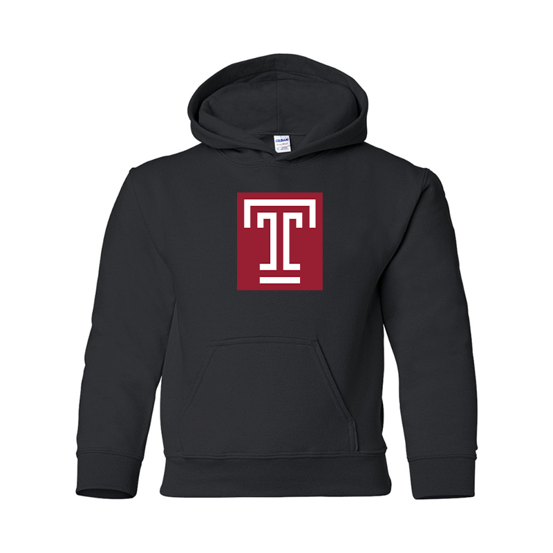 Youth Temple Owls Gildan Heavy Blend  Hooded Sweatshirt